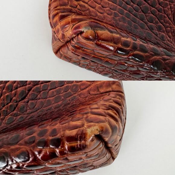 Brahmin Lorelei Convertible Mini Shoulder Bag Wristlet Pecan Melbourne Leather - Picture 10 of 15